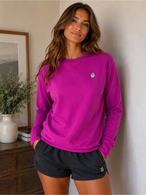 Nike Magenta Crewneck Sweatshirt with Pineapple Patch